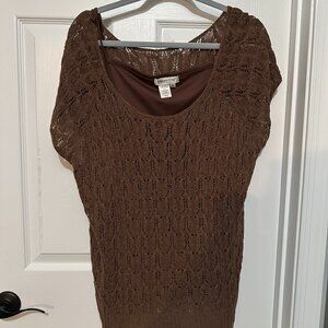 Coldwater Creek 2x Crochet Lined shirt